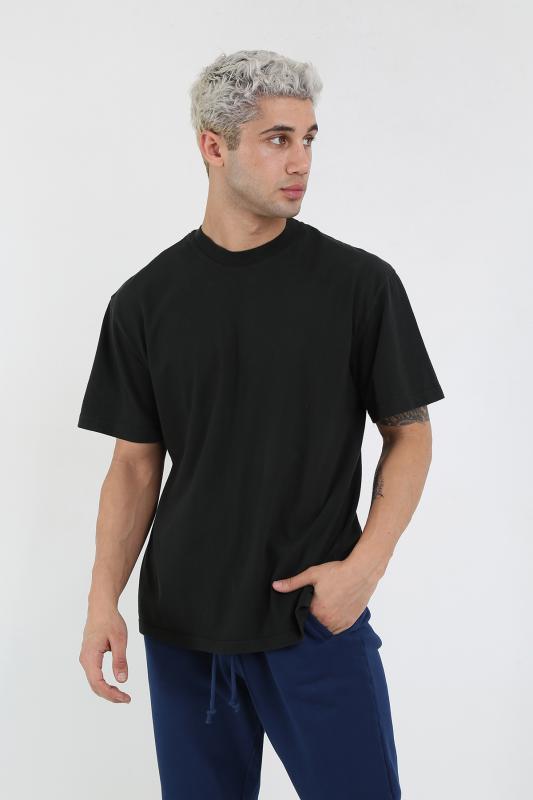 Unisex Siyah %100 Pamuk T-Shirt