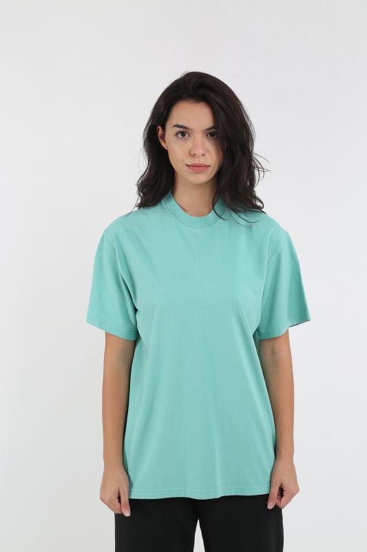 Unisex Mint Yeşili %100 Pamuk T-Shirt